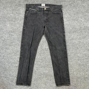 Rustic Dime Mens Selvedge Jeans Size 36 Black Japanese Denim USA Made Mid Rise